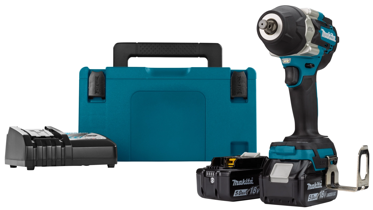 Makita DTW700RTJ 18V Li-Ion Accu slagmoersleutel set (2x 5.0Ah accu) in Mbox - 700 Nm - 1/2" - koolborstelloos-image