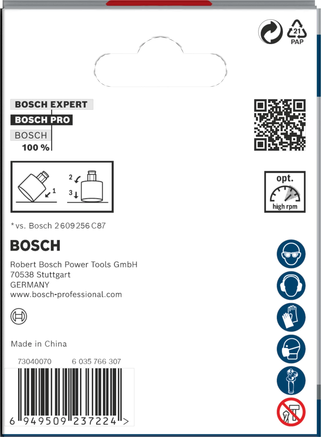 Bosch 2608901570 Scie cloche diamantée PRO Tile PC Plus pour carrelage - 70 mm-image