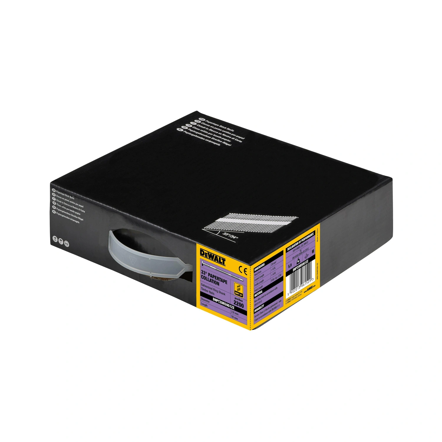 DeWALT DNPT28R50G12Z Geringde Spijkers Schuin 34° - Verzinkt - 2.8 x 50mm (2200st)