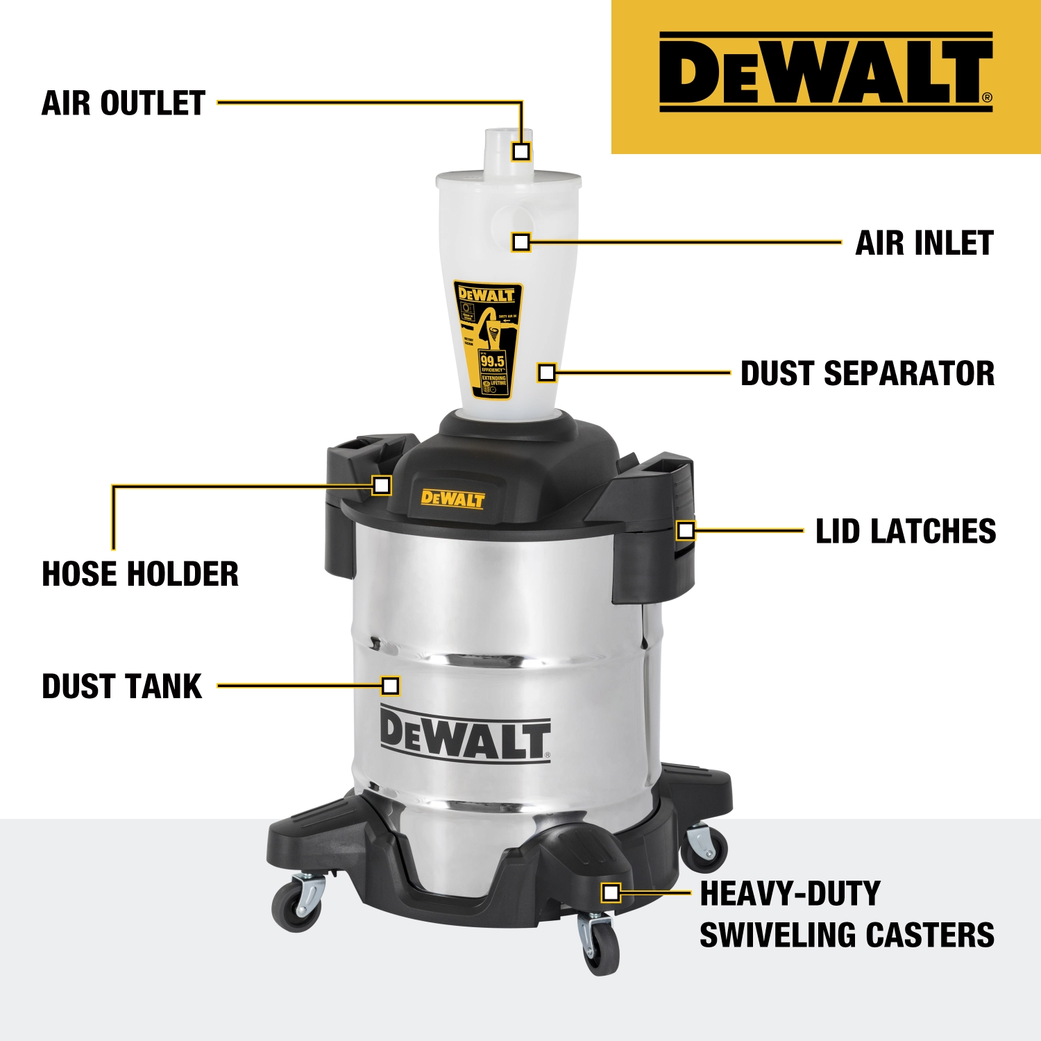 DeWALT DXVCS003 Voorafscheider - 38L-image