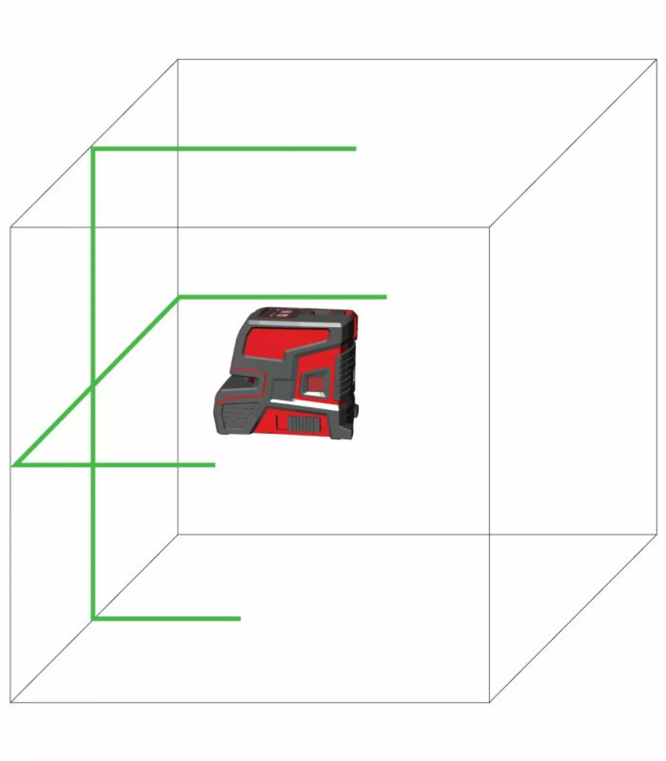 Levelfix CL202G Zelfnivellerende kruislijnlaser in tas - Groen - 40m-image