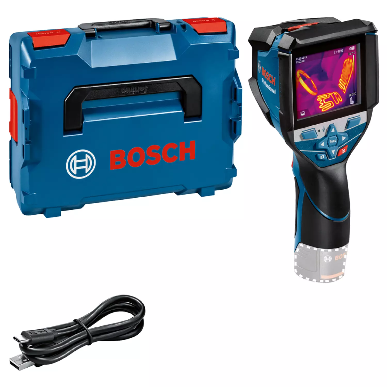 Bosch GTC 600 C 12V Li-Ion accu thermodetector set (1x 2,0Ah) in L-Boxx - 256x192px