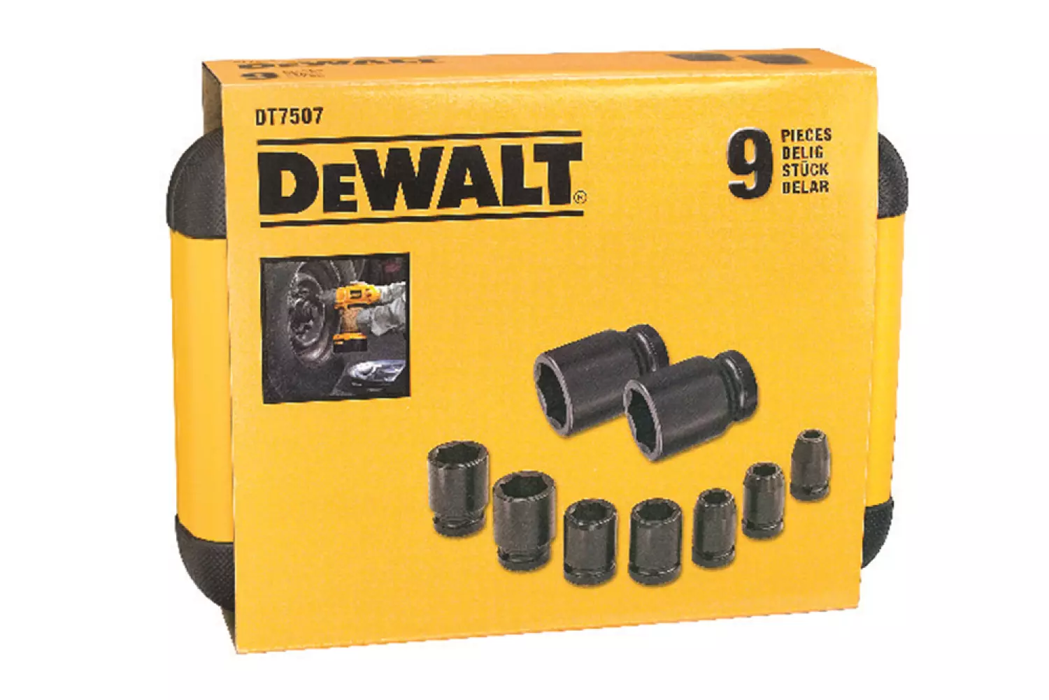 DeWALT DT7507-QZ Krachtdoppenset in cassette - 9-delig-image