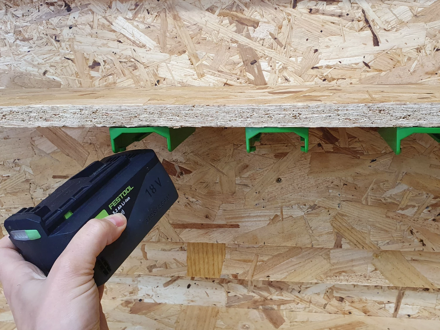 StealthMounts BM-FT18-GRN-6 - Support batterie (6pcs) pour Festool 18V - vert-image