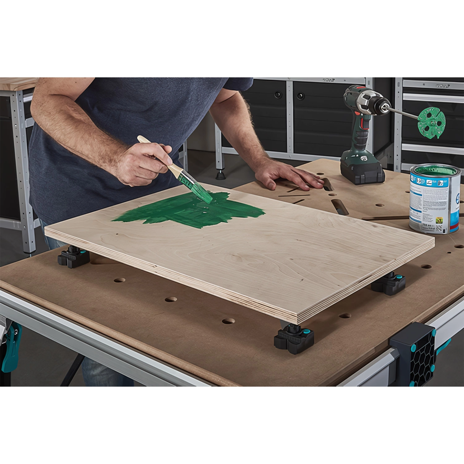 Wolfcraft 6166000 Klembekken met lakpunten voor werkbank - 4st-image