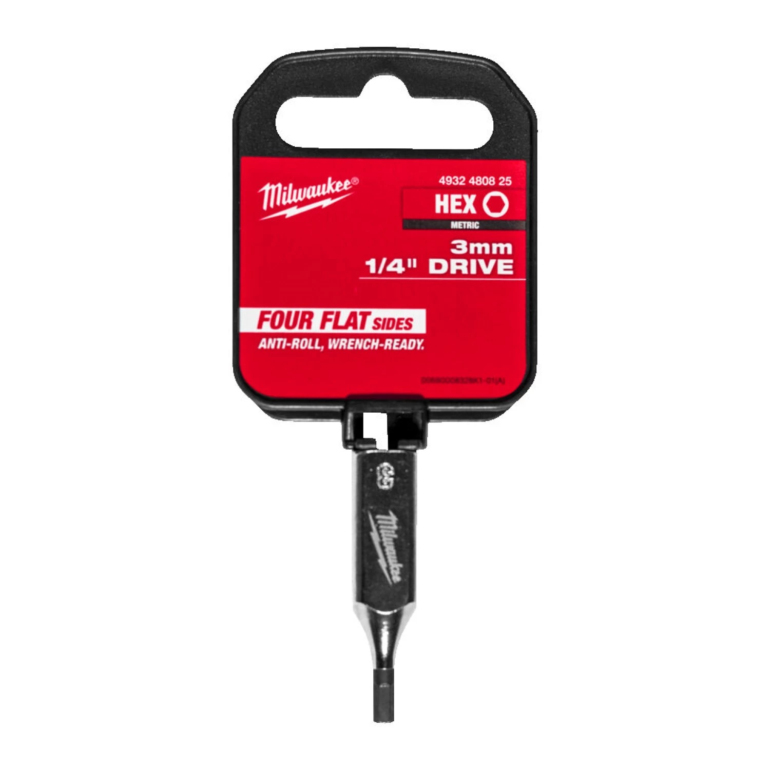 Milwaukee 4932480825 Dop - 1/4" FOUR FLAT™ - Hex 3mm-image