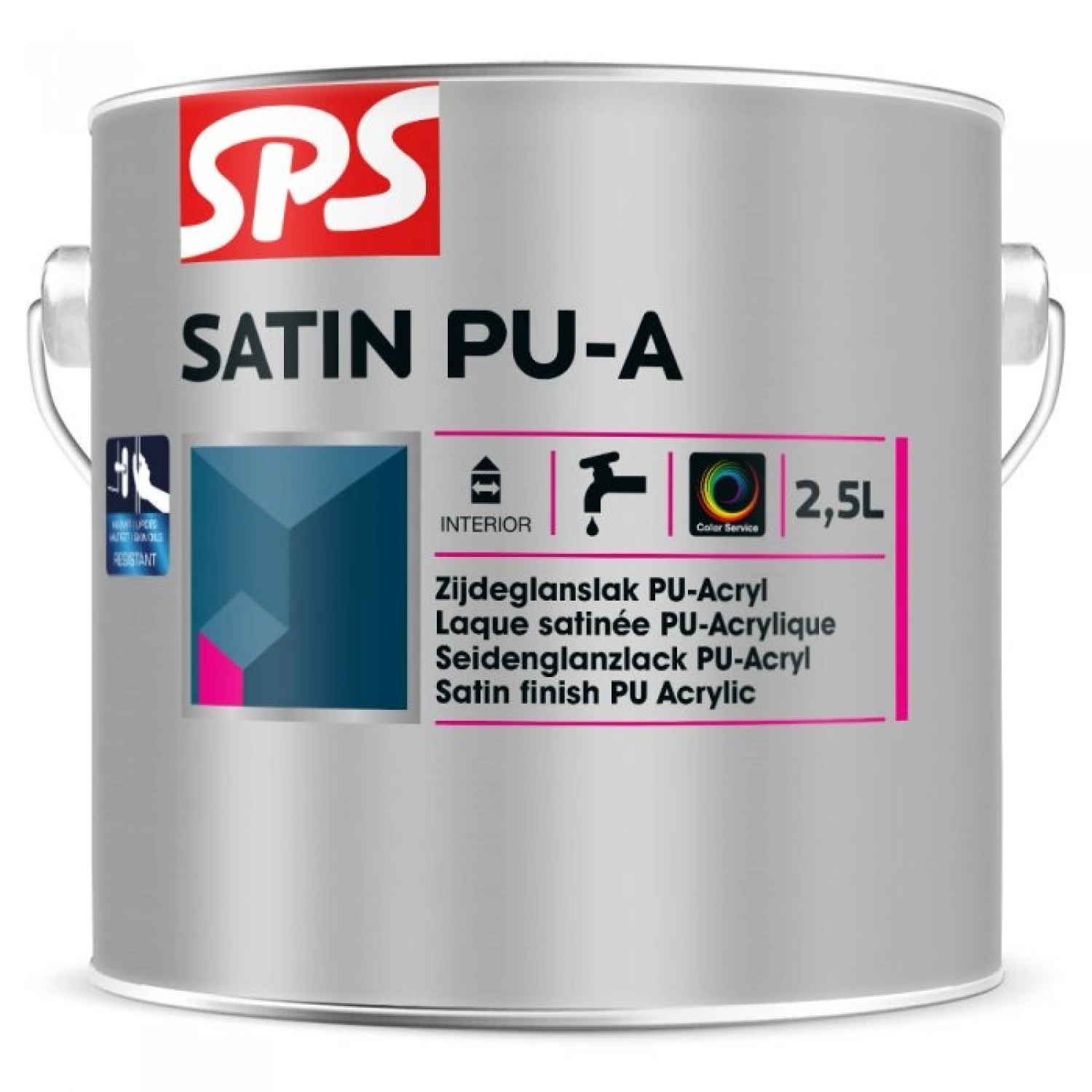 SPS Satin Pu-A Lak - RAL 9010 - 2,5L-image
