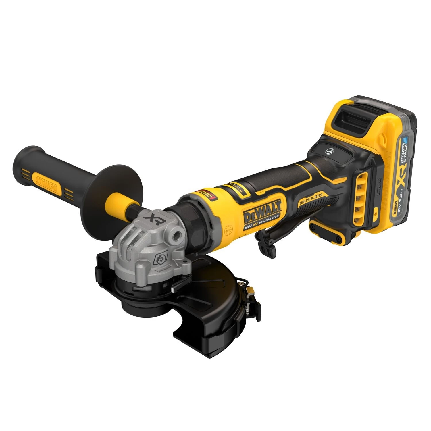 DeWALT DCG404S2T-QW​ 18V XR compacte accu haakse slijper set (2x3.5Ah accu + lader) - 125mm-image