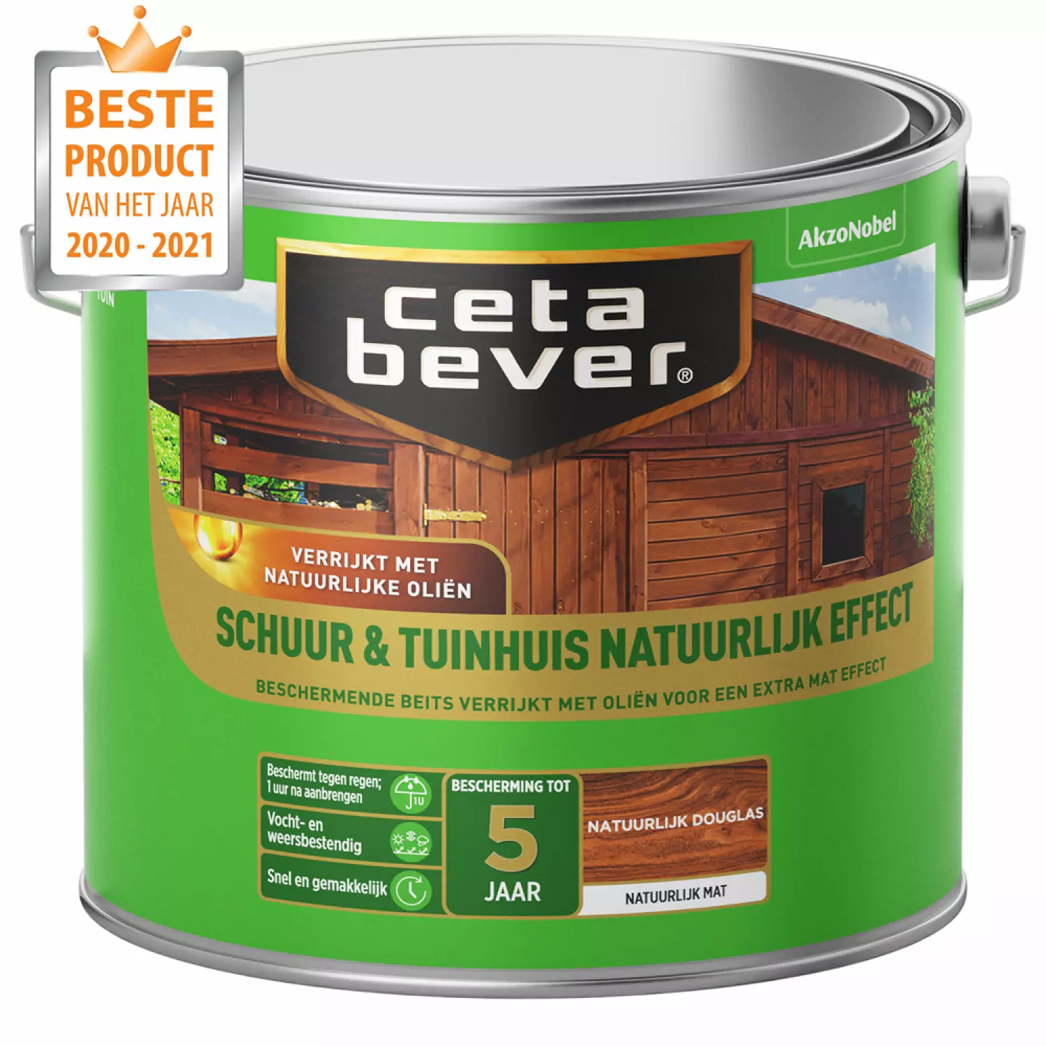 Cetabever Peinture pour abris de jardin Naturelle - Douglas - 2,5L-image