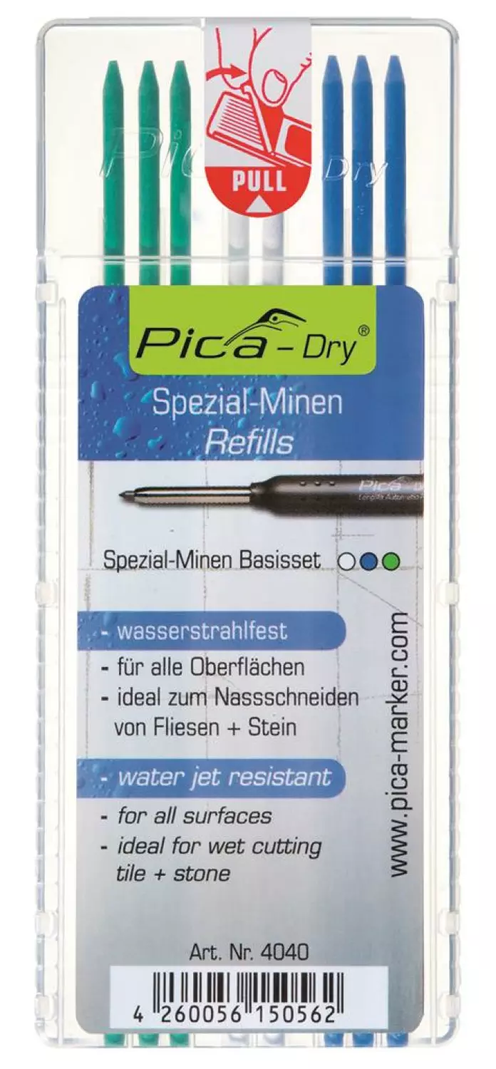 Pica 4040 Dry Navulling - Blauw/Wit/Groen (8st)-image