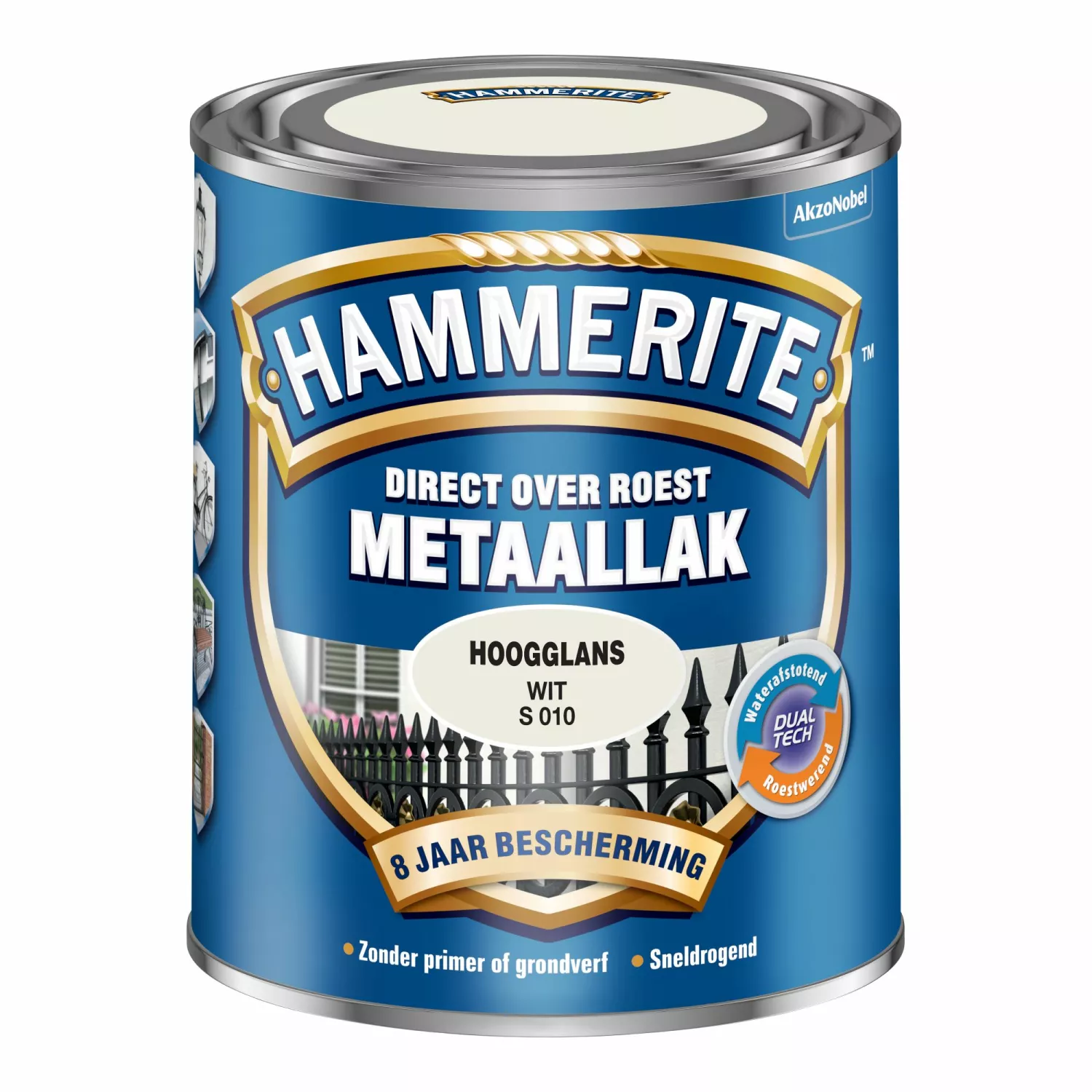 Hammerite Metaallak Hoogglans - Direct over roest - Wit - 0,75L-image