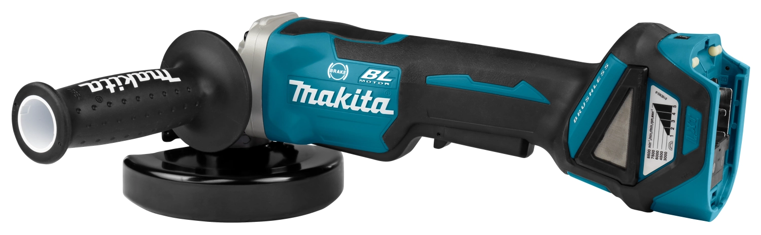 Makita DGA518RTJU 18V Li-Ion Accu AWS haakse slijper set (2x 5.0Ah accu) in Mbox - 125mm - koolborstelloos-image