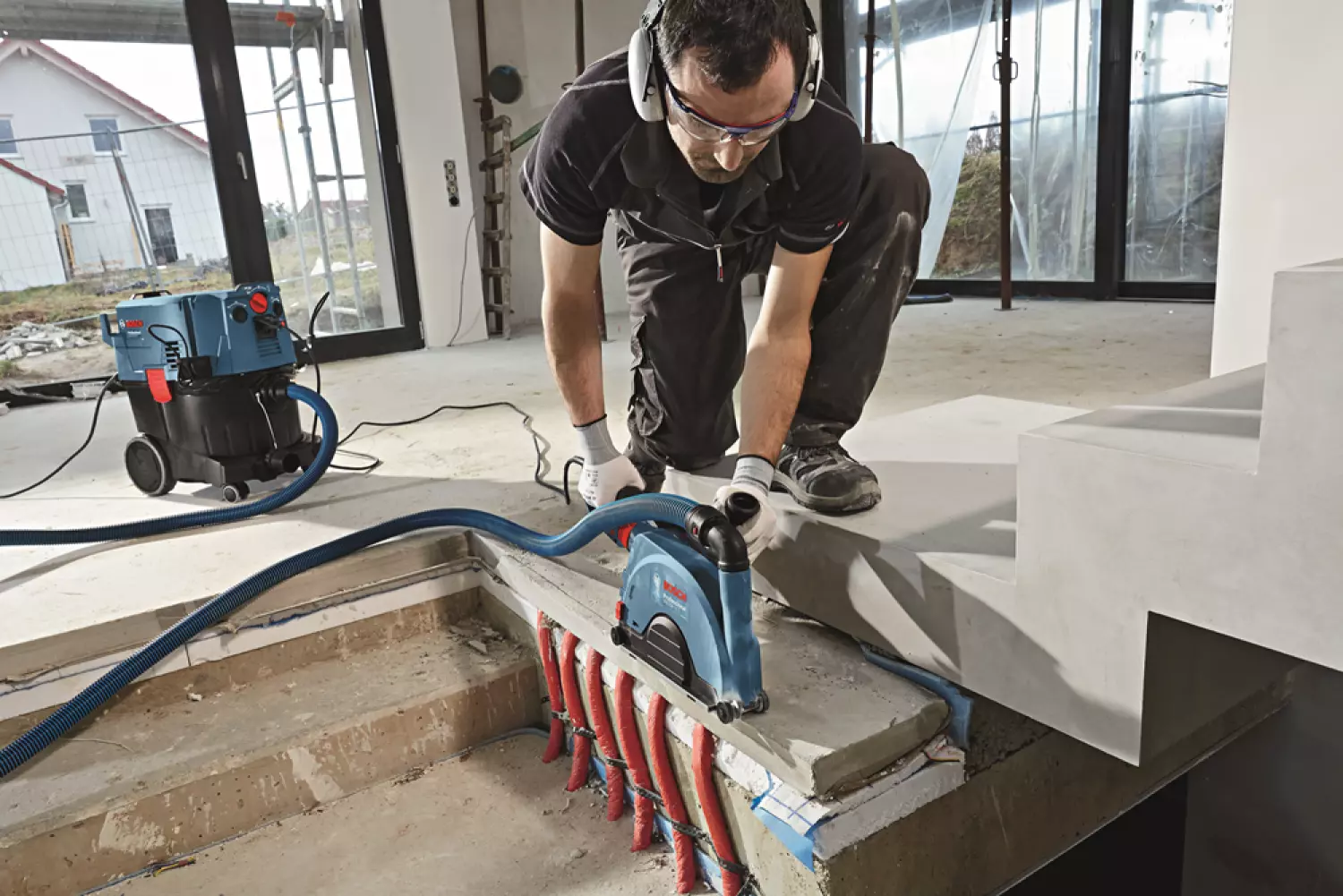 Bosch GDE 230 FC T stofkap voor haakse slijpers - 230mm - Toolless aansluiting-image