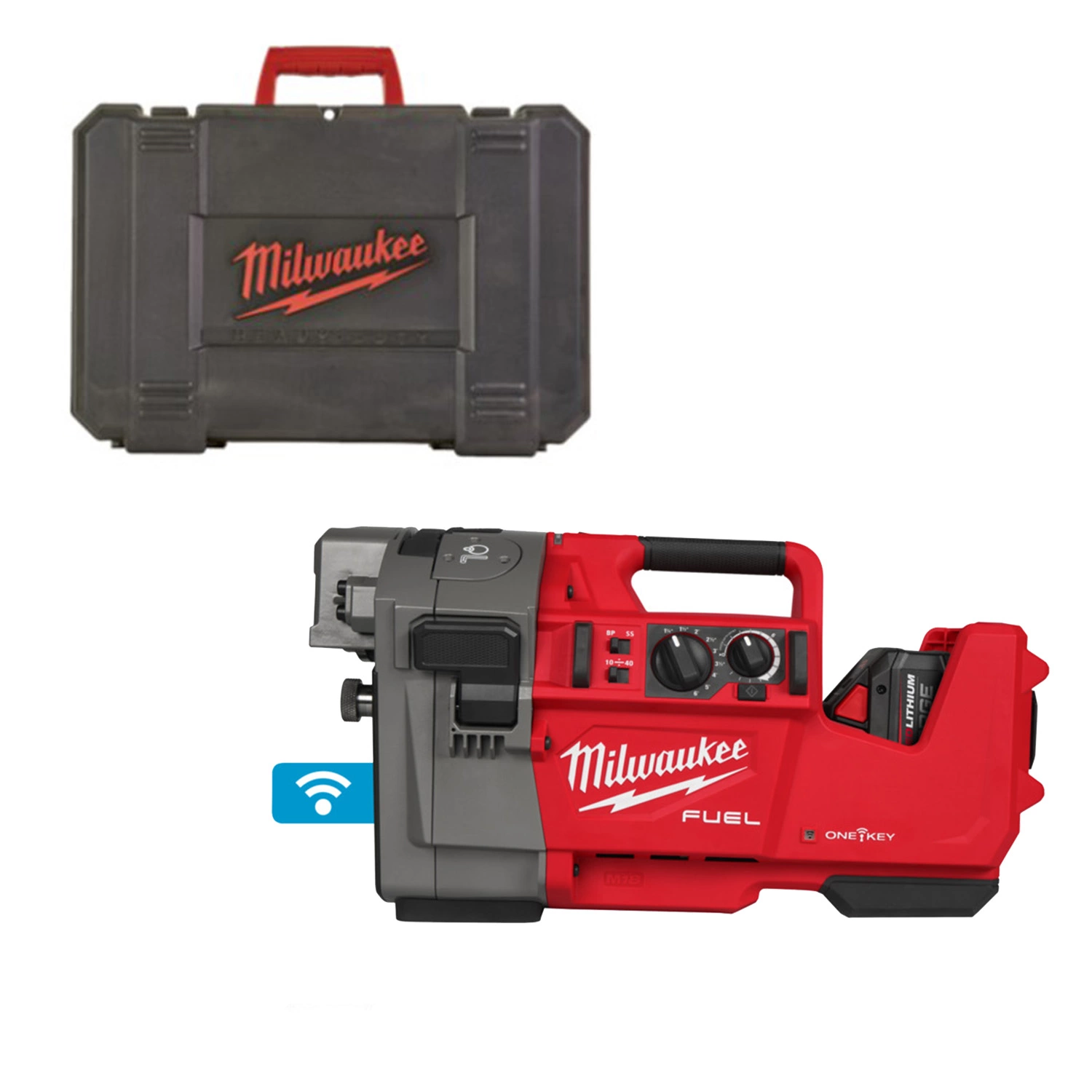 Milwaukee M18 FRGRO114-0C 18 V Li-ion batterie rouleau rainuré dans un coffret-image