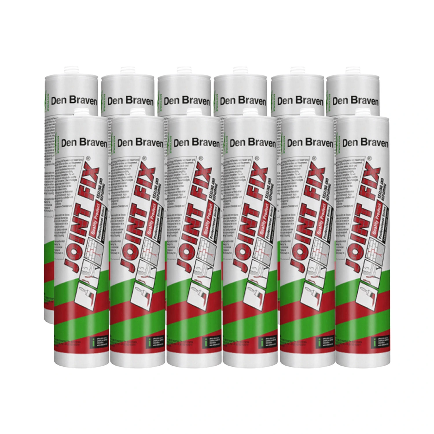 Zwaluw Den Braven 30880048 Joint Fix Reparatiepasta - Cementgrijs - 310ml - 12st