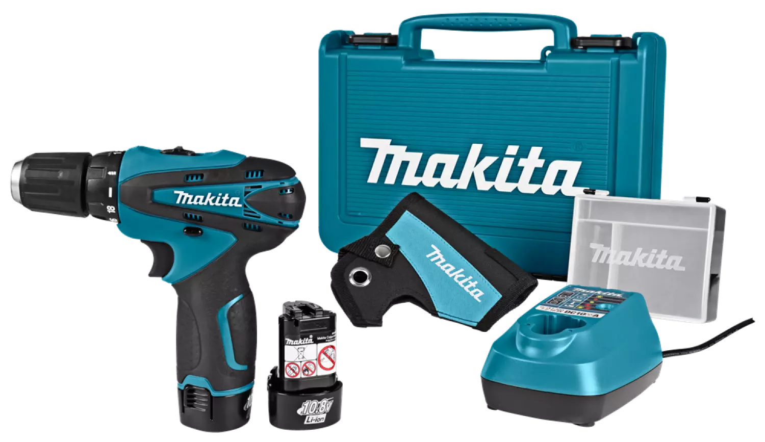 Makita DF330DWE 10.8V Li-Ion accu boor-/schroefmachine set (2x 1.3Ah accu) in koffer-image