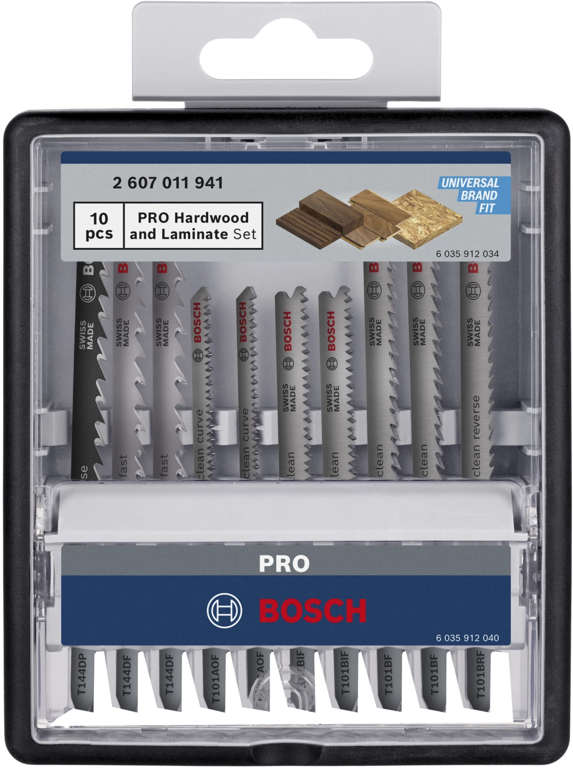 Bosch 2607011941 PRO 10-delige Hardhout en Laminaat zaagbladenset in Robustline cassette-image