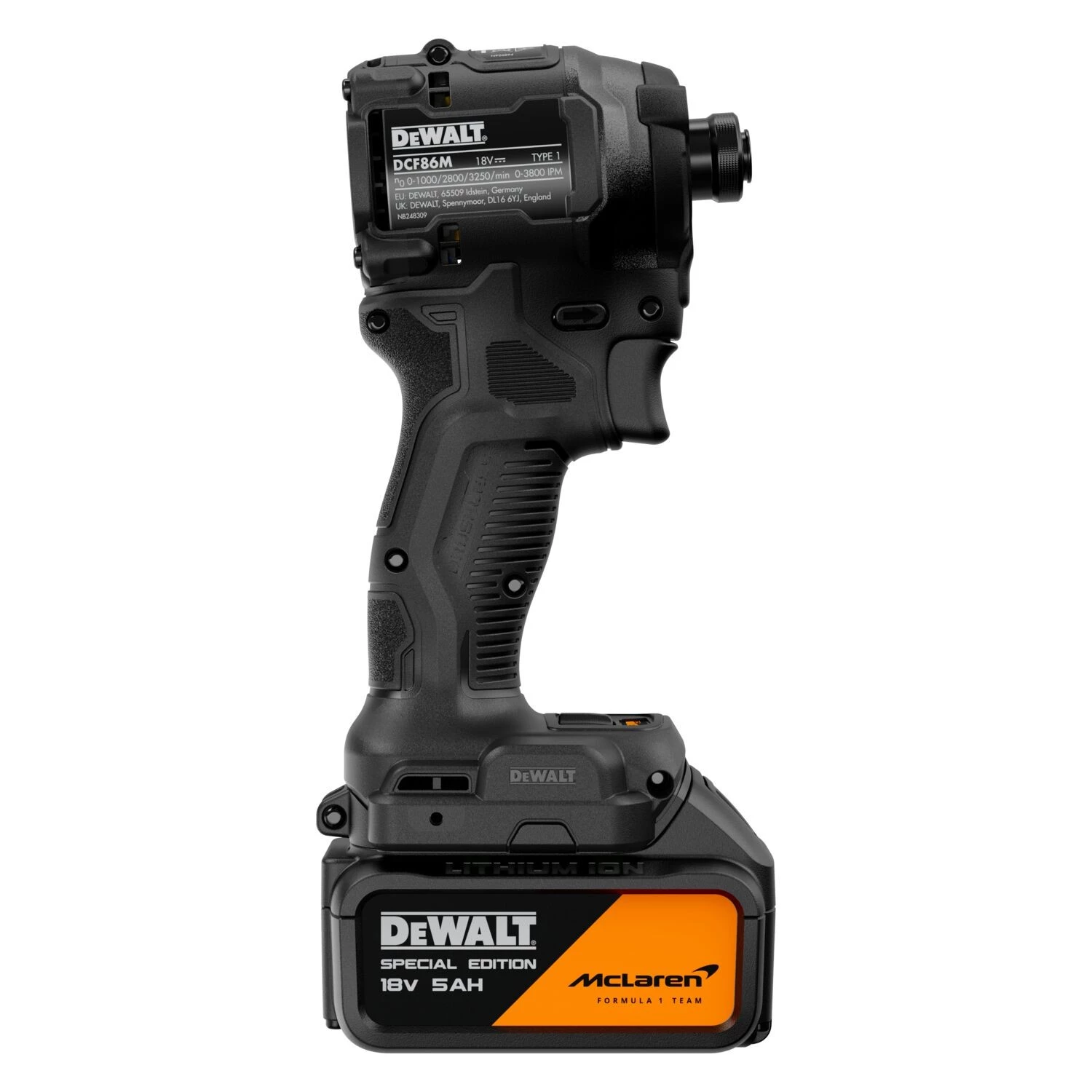 DeWALT X MCLAREN DCF86MP2T-QW 18V XR accu slagschroevendraaier set ( 2x 5.0Ah accu + lader)-image
