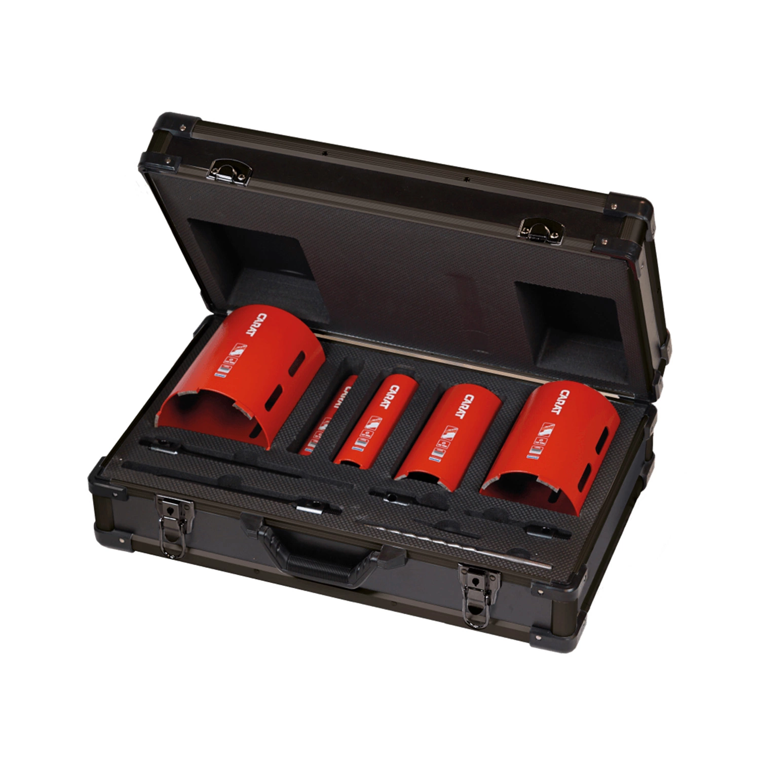 Carat HTESET0000 Diamantdroogboorset - 32 / 52 / 82 / 112 / 132mm + adapters in koffer-image