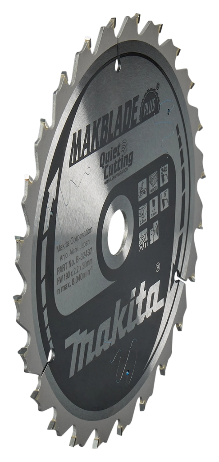 Makita B-32437 - Lame de scie à tronçonner - 190x20x2,2mm 24T - Bois-image