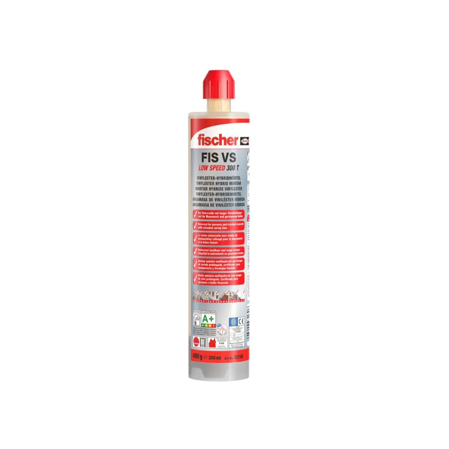 Fischer 93180 FIS VS 300 T Injectiemortel incl. 2 mengtuiten - 300ml