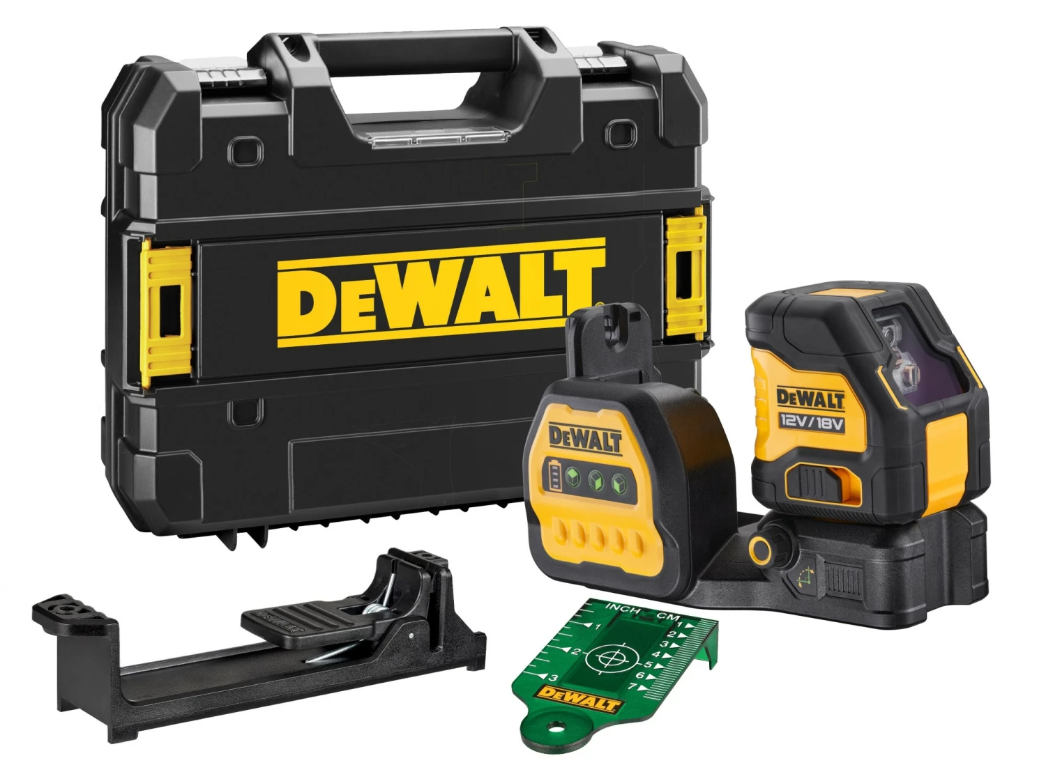 DeWALT DCE088NG18 12V / 18V Li-ion XR Accu Laser à croix auto-nivelant dans un coffret TSTAK - vert-image