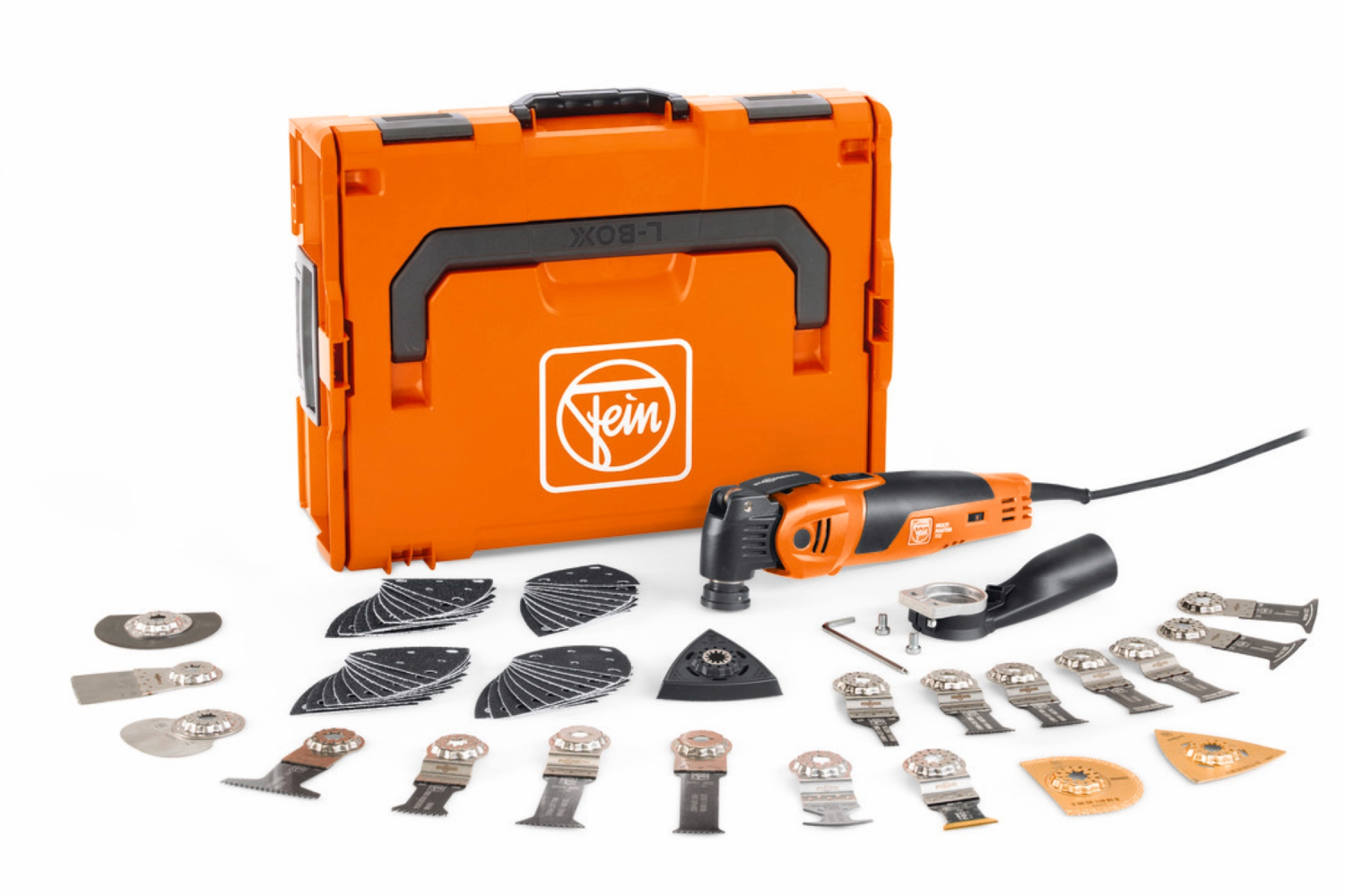 Fein MM700 Multimaster Max Top Multitool en L-Boxx avec 60 pièces d'accessoires - 450W-image