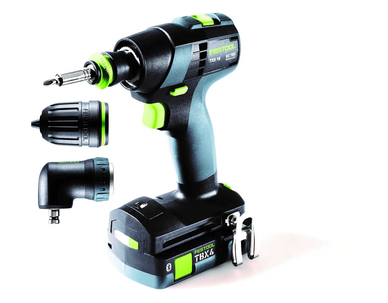 Festool 579350 TXS 18 TBX4,0 I-Set 18V Li-ion accu schroefboormachine set (2 x 4,0Ah) met bitcassette in systainer