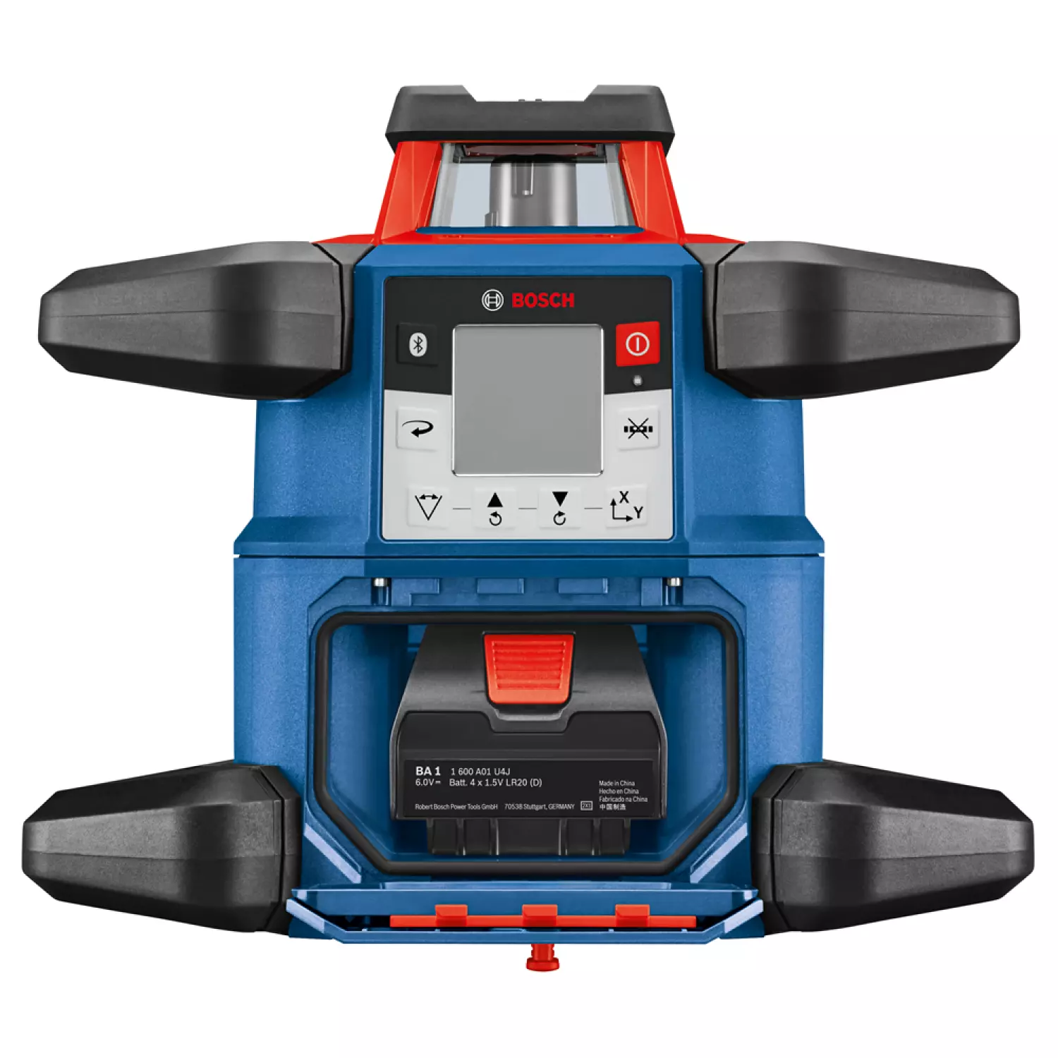 Bosch 0601061F00 - Laser rotatif GRL 600 CHV, récepteur laser LR 60 avec support RB 60, télécommande RC 6, fixation murale WM 6, 1x batterie GBA ProCORE18V 4,0Ah, chargeur rapide GAL 18V-40, adaptateur BA 1, 4x batteries D, 4x batteries AA, lunettes de sé