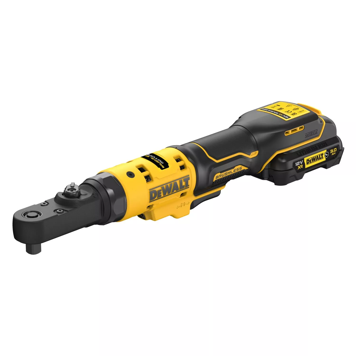 DeWALT DCF500L2G 12V Li-ion accu haakse ratelsleutel set (1x 3.0Ah accu) in inlay - 1/4'' & 3/8''-image