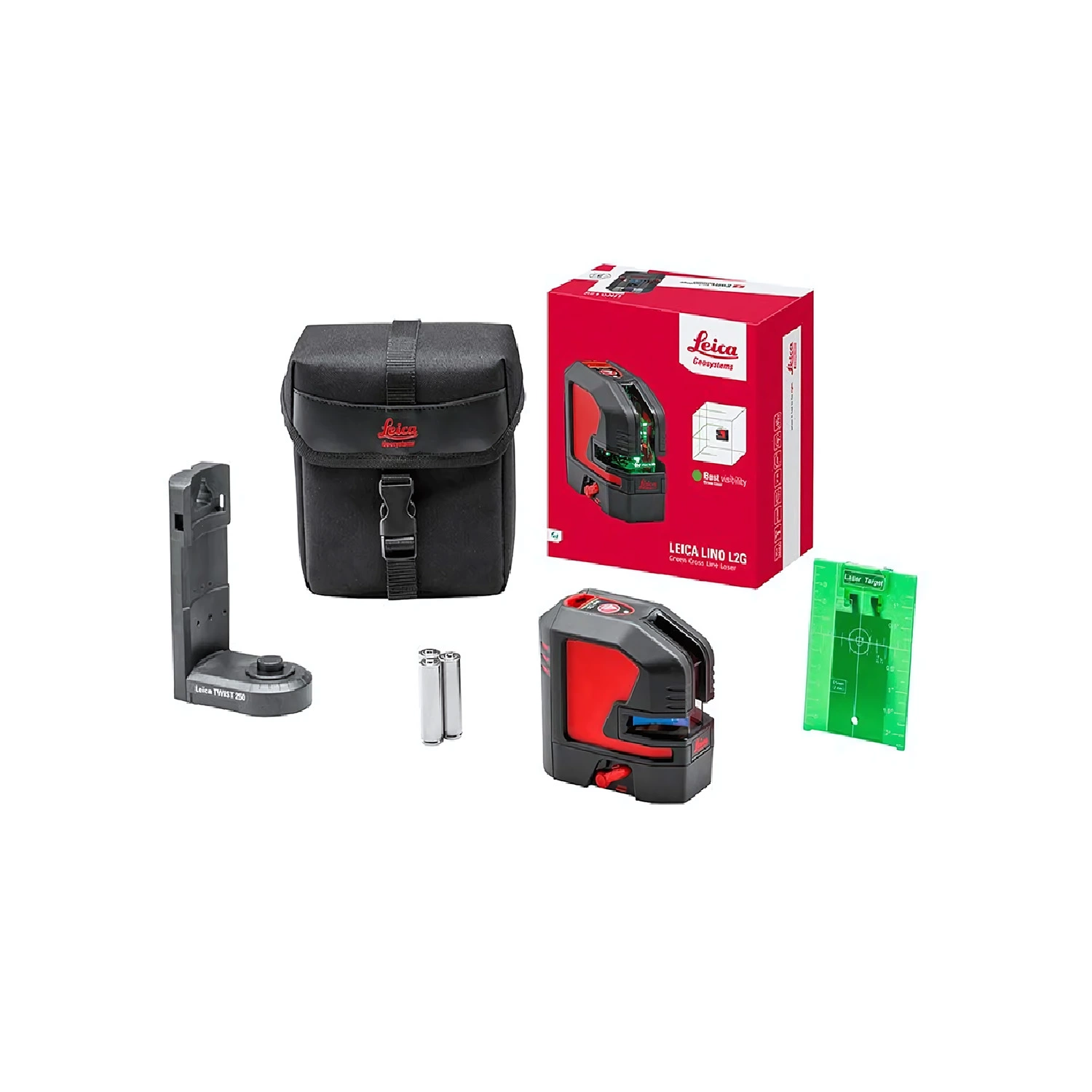 Leica Lino L2Gs-1 Kruislijnlaser in tas incl. statief - groen - 2 lijnen - IP54-image