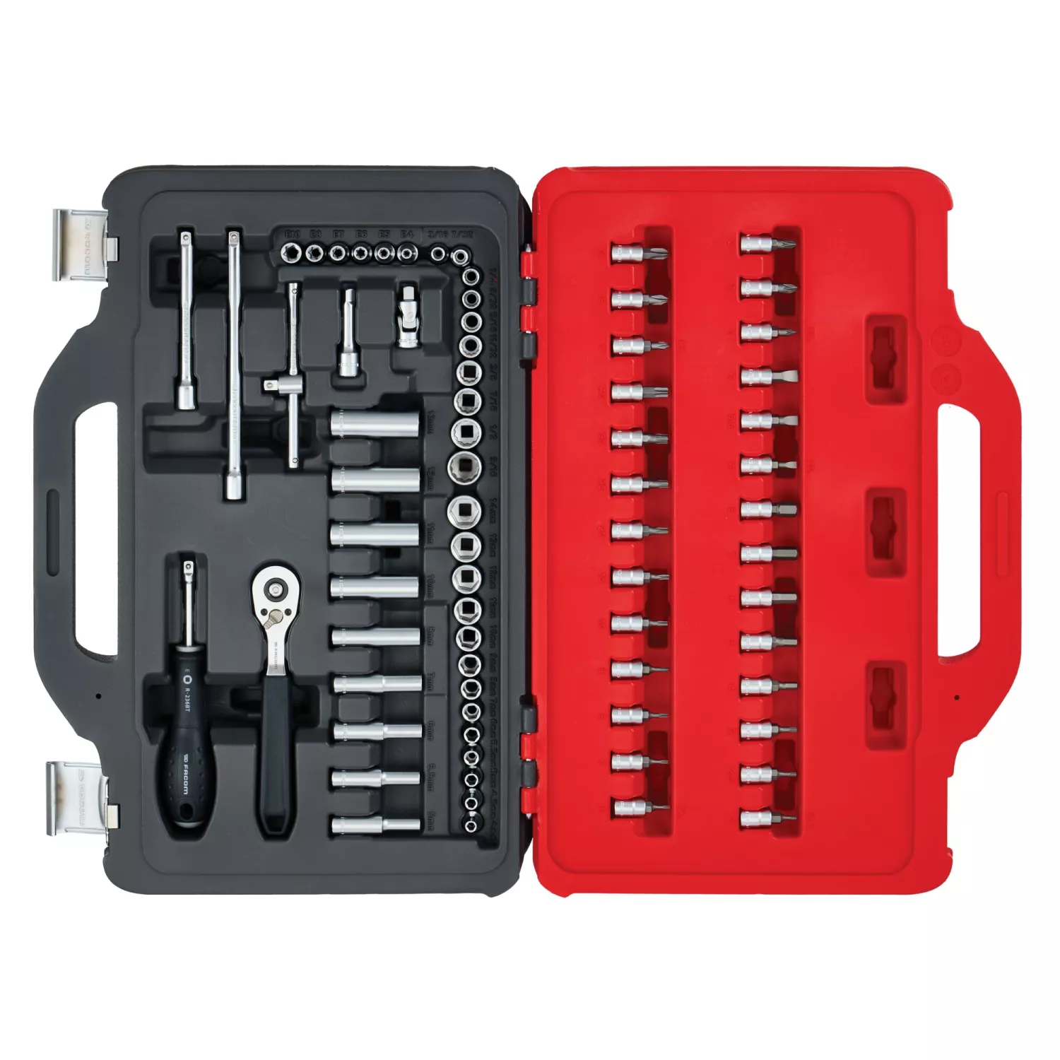 Facom RL.151-EP72PB 72-delige Ratel- en doppenset in Twin Box koffer - 1/4"
