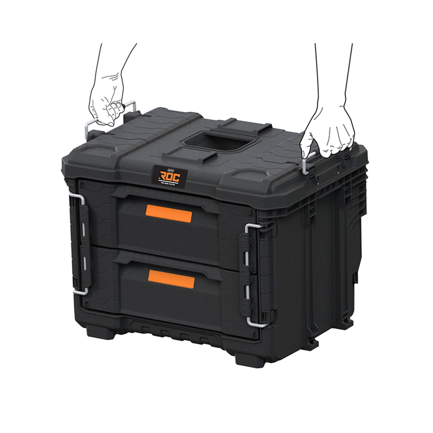 Keter 259841 ROC Pro Gear Coffre de rangement avec 2 tiroirs-image