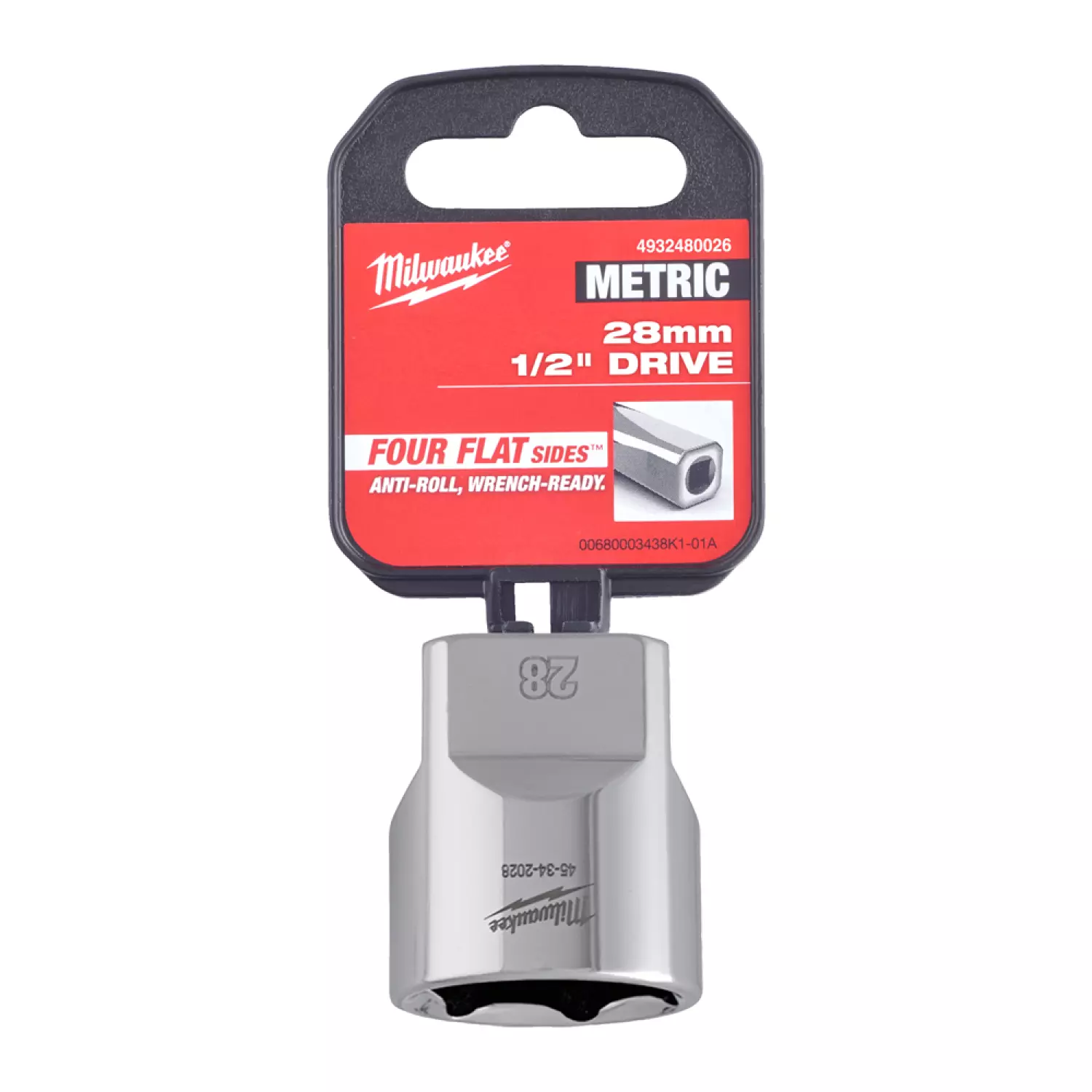 Milwaukee 4932480026 Embout - 1/2 » FOUR FLAT™ - 28mm-image