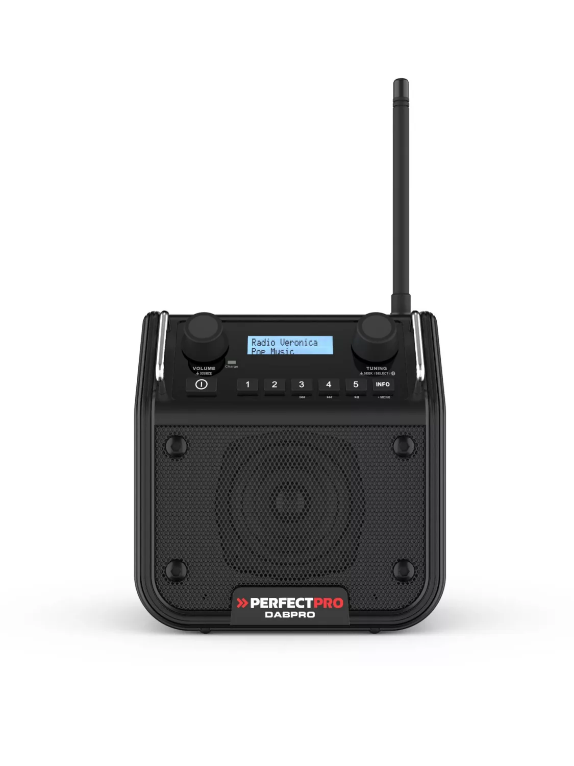 PerfectPro DABPRO2 Bouwradio - FM RDS / DAB+ - AUX-in - bluetooth - werkt op netstroom en batterij-image