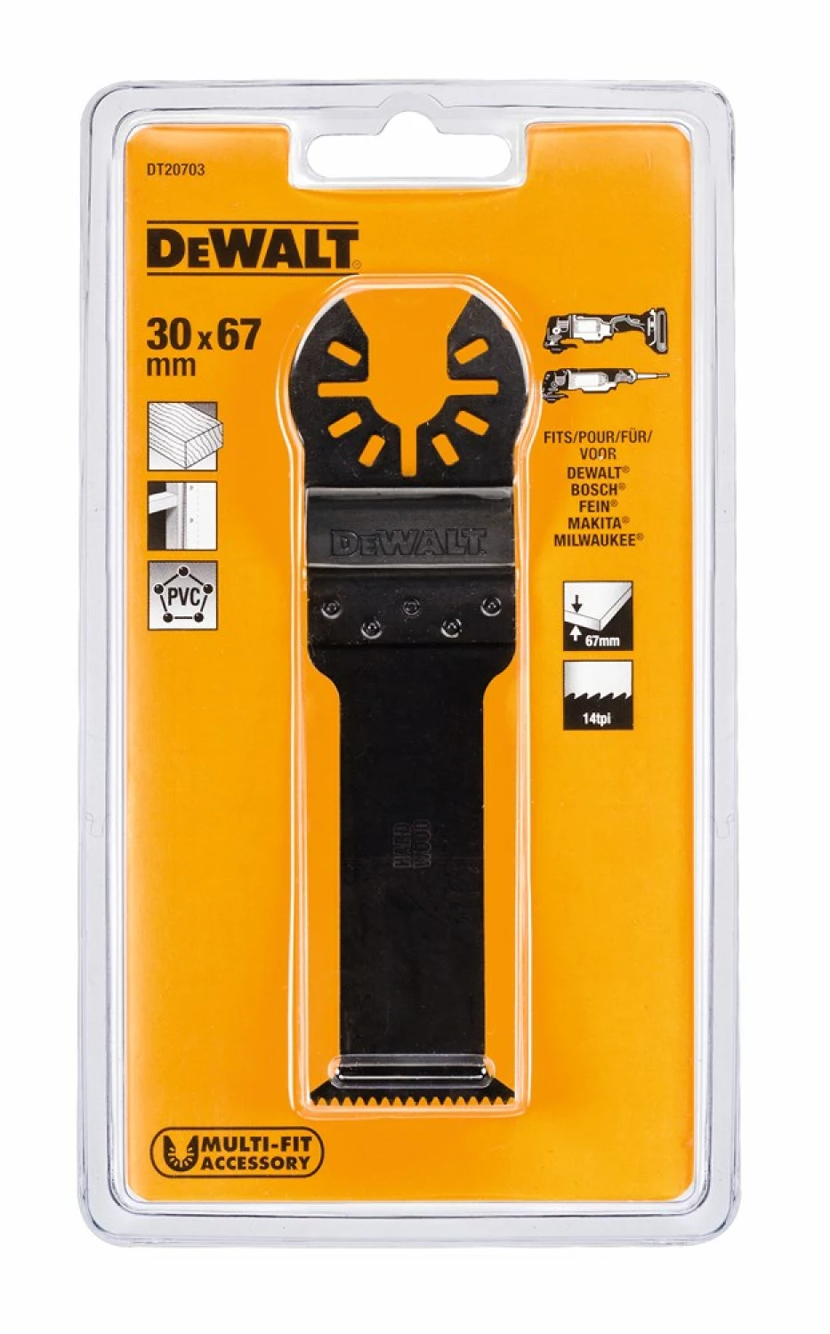 DeWALT DT20703 universeel multitool zaagblad voor hout - 31mm-image