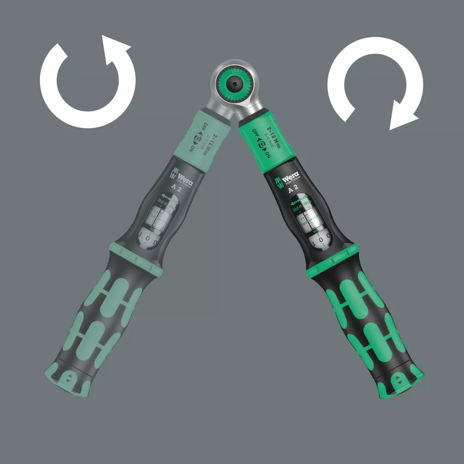 Wera 05075832001 Safe-Torque A 2 Jeu de clés dynamométriques 2 avec cliquet commutable - 2-12 Nm - 1/4"-image