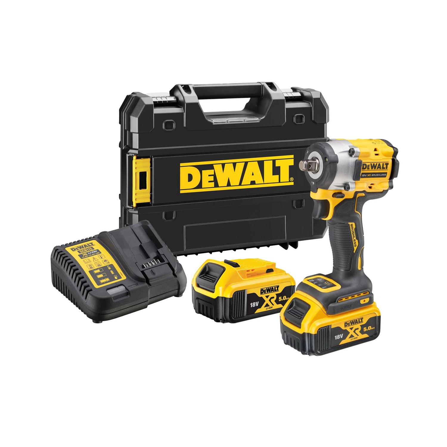 DeWALT DCF921P2LRT 18V Li-ion accu compact slagmoersleutel (2x 5.0Ah accu) in TSTAK - 406Nm - 1/2''-image
