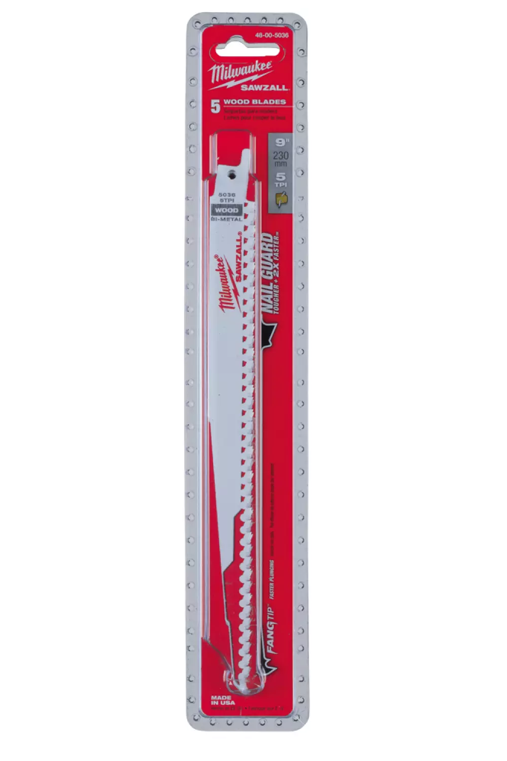 Milwaukee 48005036 Lame de scie sabre 150 / 4,2 mm (5 pièces) - 230mm - S1111DF-image