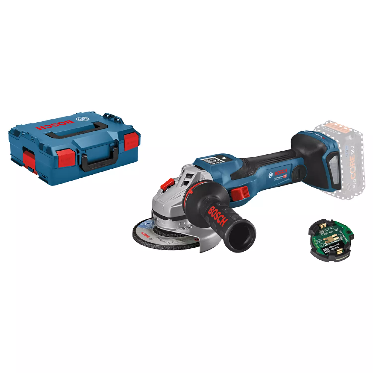 Bosch GWS 18 V-15 SC 18V Li-Ion accu BiTurbo haakse slijper incl. bluetooth module in L-boxx - 125mm - koolborstelloos-image