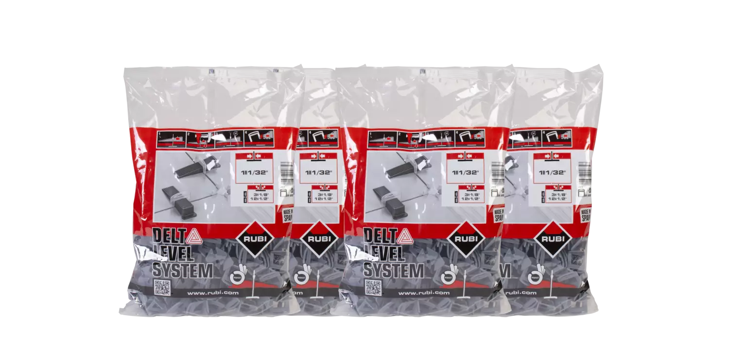 Rubi 02870 Delta Levelling Clips - 1,0mm - 3-12mm (2400st)-image