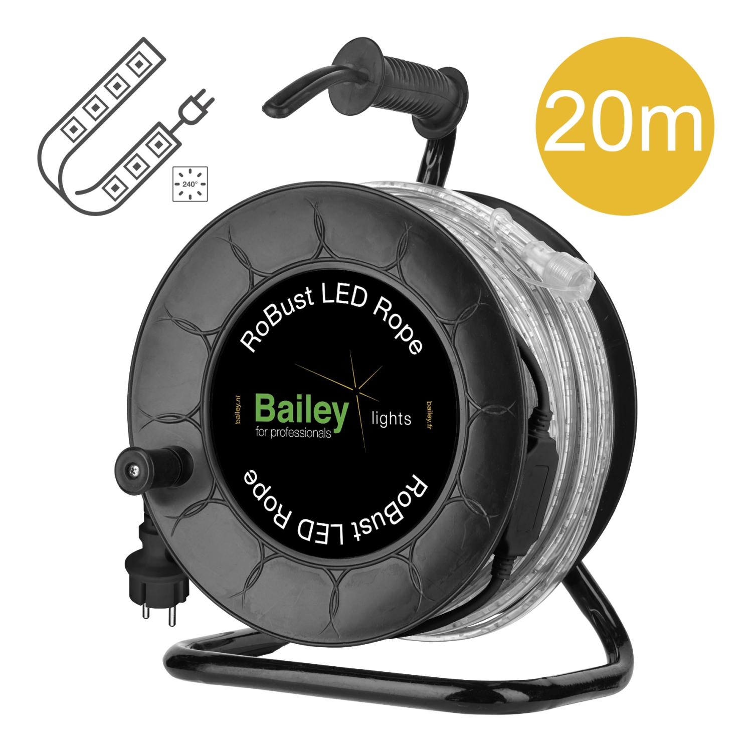 Bailey 146507 RoBust LED Lichtslang tweezijden in haspel - IP65 - 840Lm/m - 20m-image