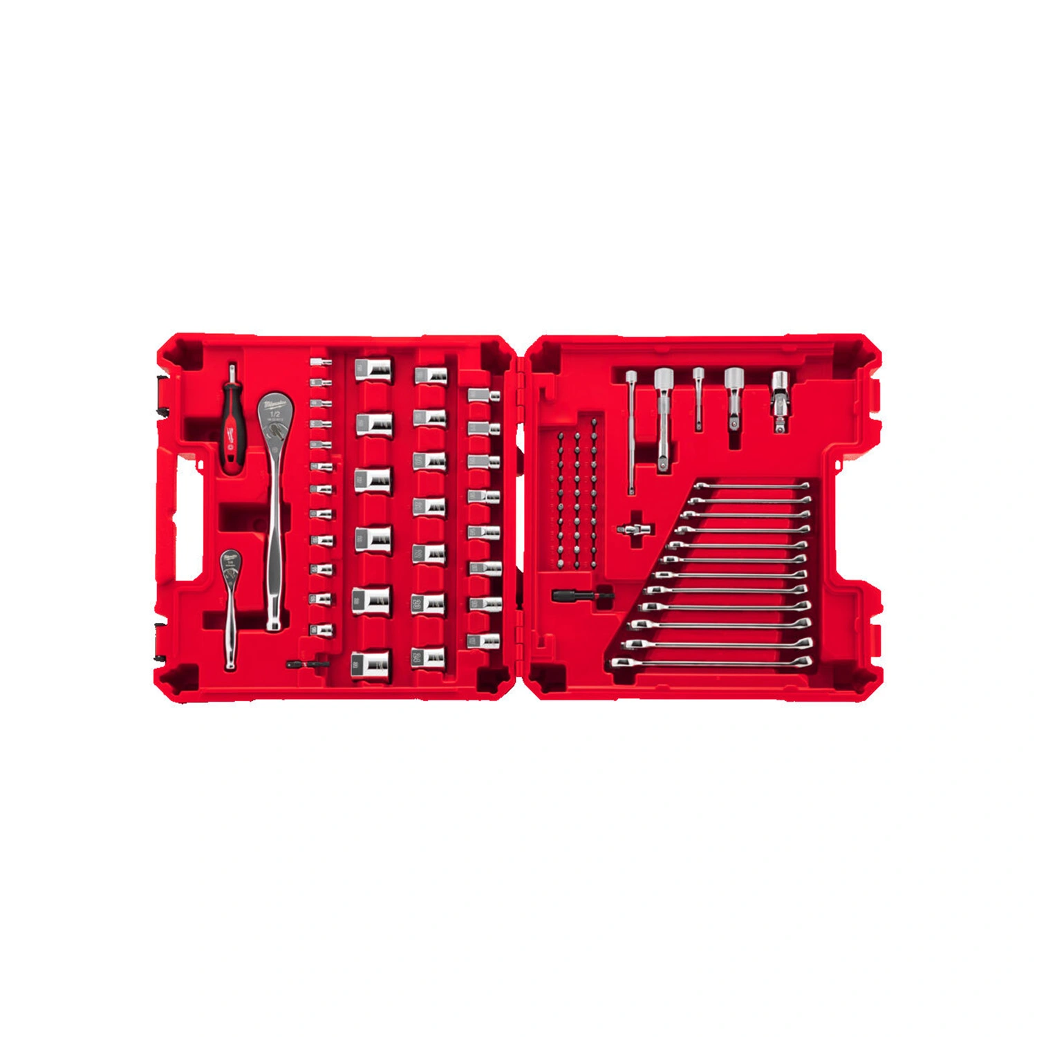 Milwaukee 4932501844 Gereedschapset in koffer - 87-delig 1/4″- en 1/2″ - voor monteur