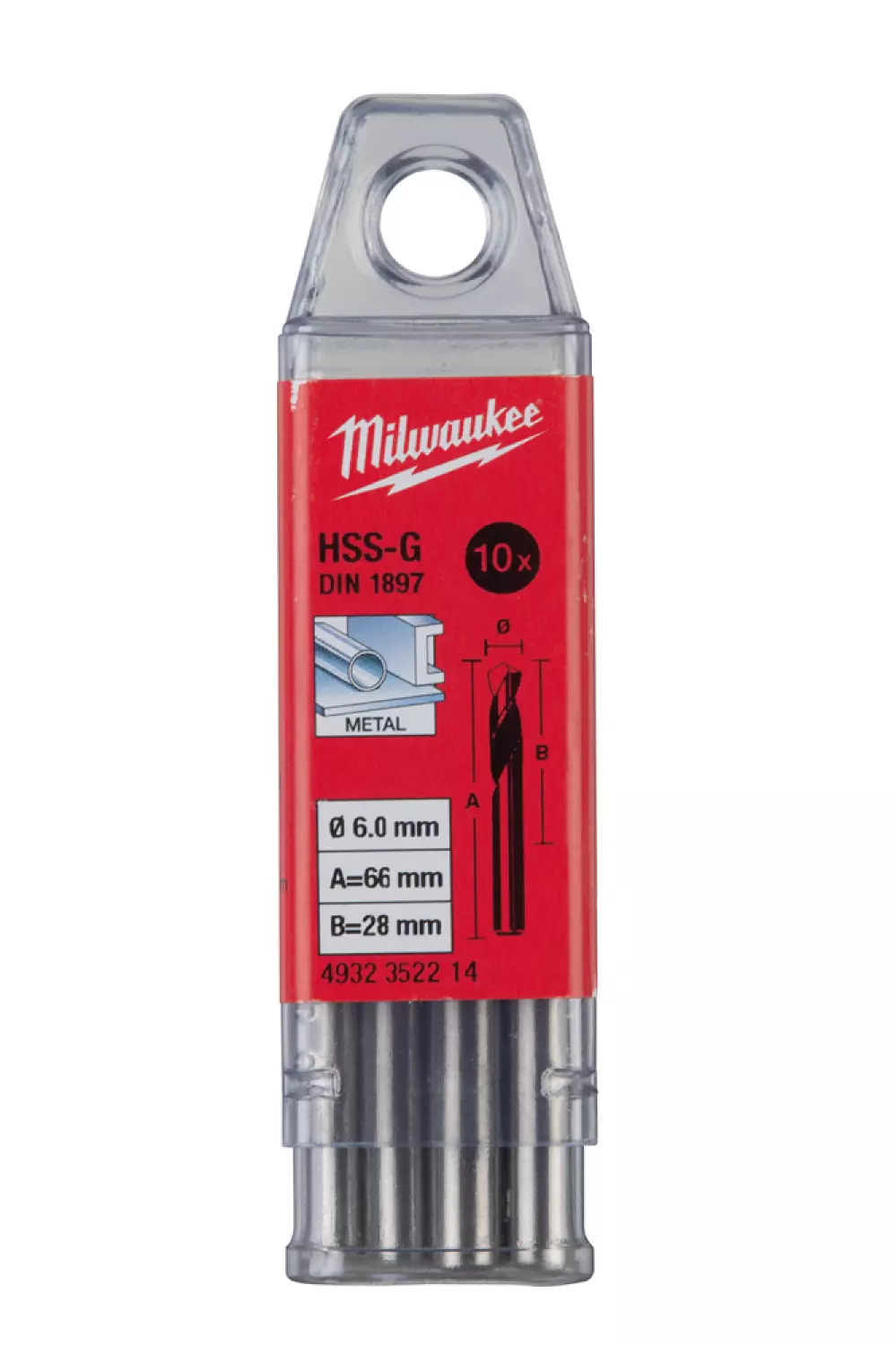 Milwaukee 4932352219 Foret HSS-G - 2 x 12 x 38 mm - (10 pièces)-image