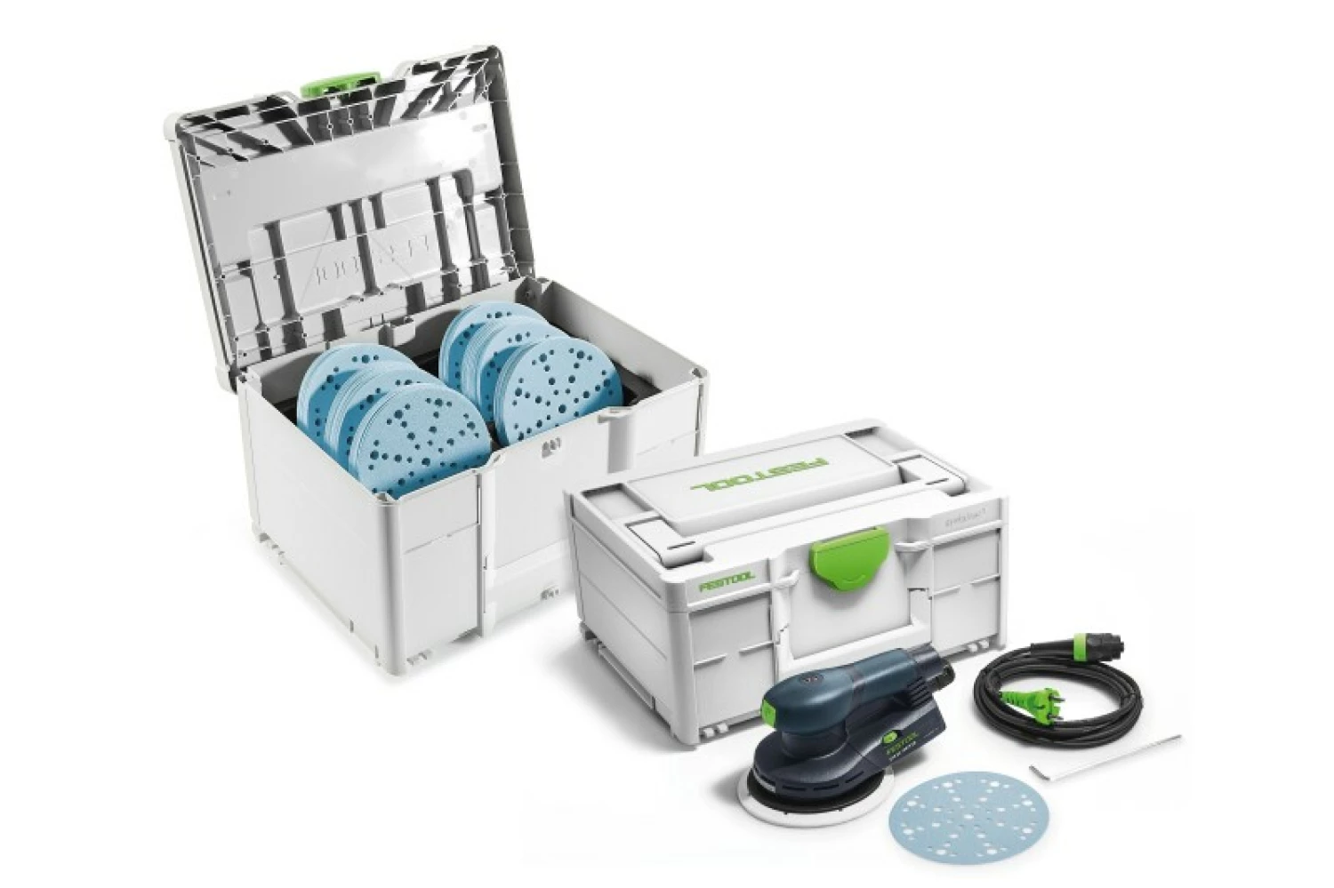 Festool ETS EC 150/5 EQ-SYS GR Excenterschuurmachine inclusief schuurschijvenset in systainers-image