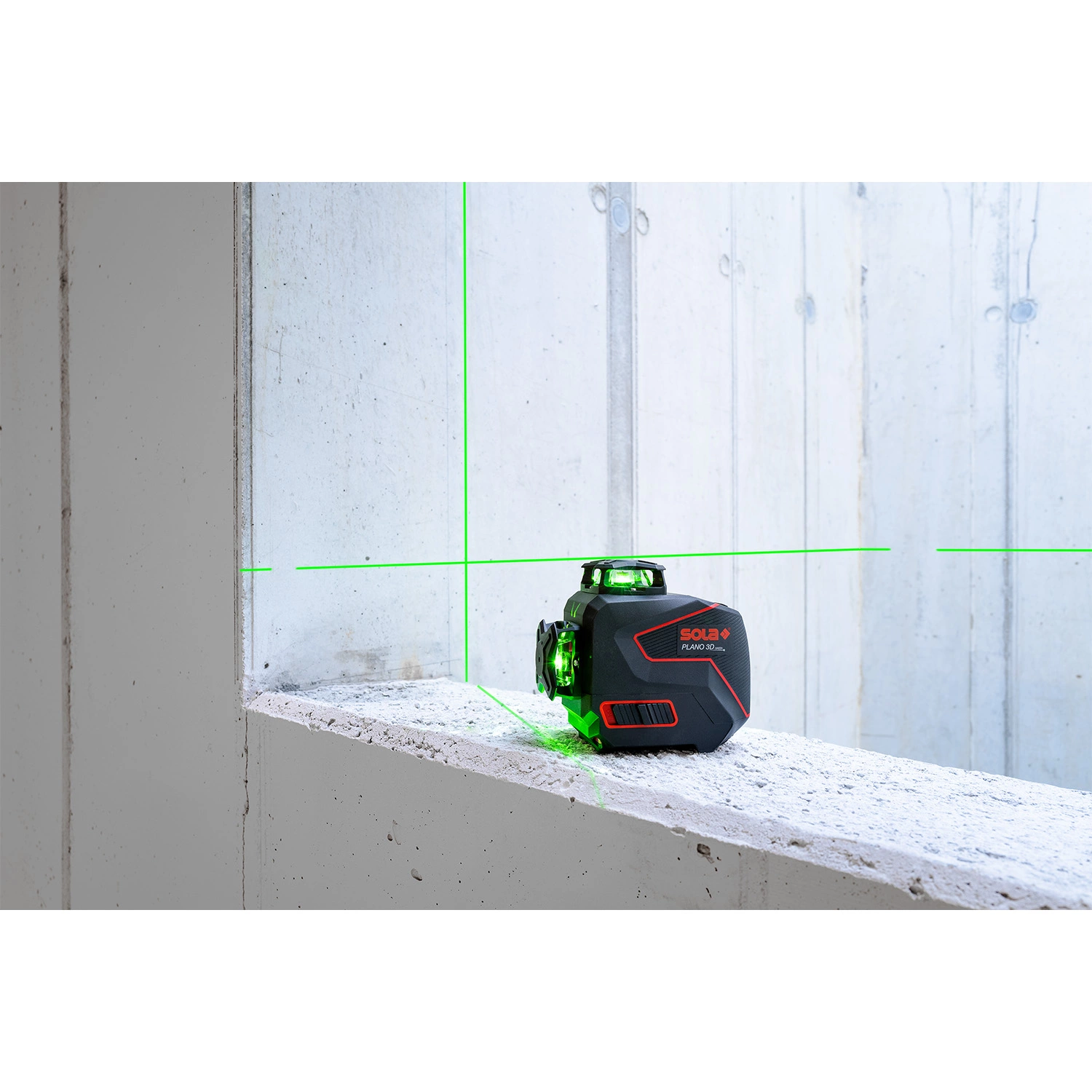 Sola PLANO 3D Green Professional 360° Kruislijnlaser Set incl. statief in koffer - Groen-image