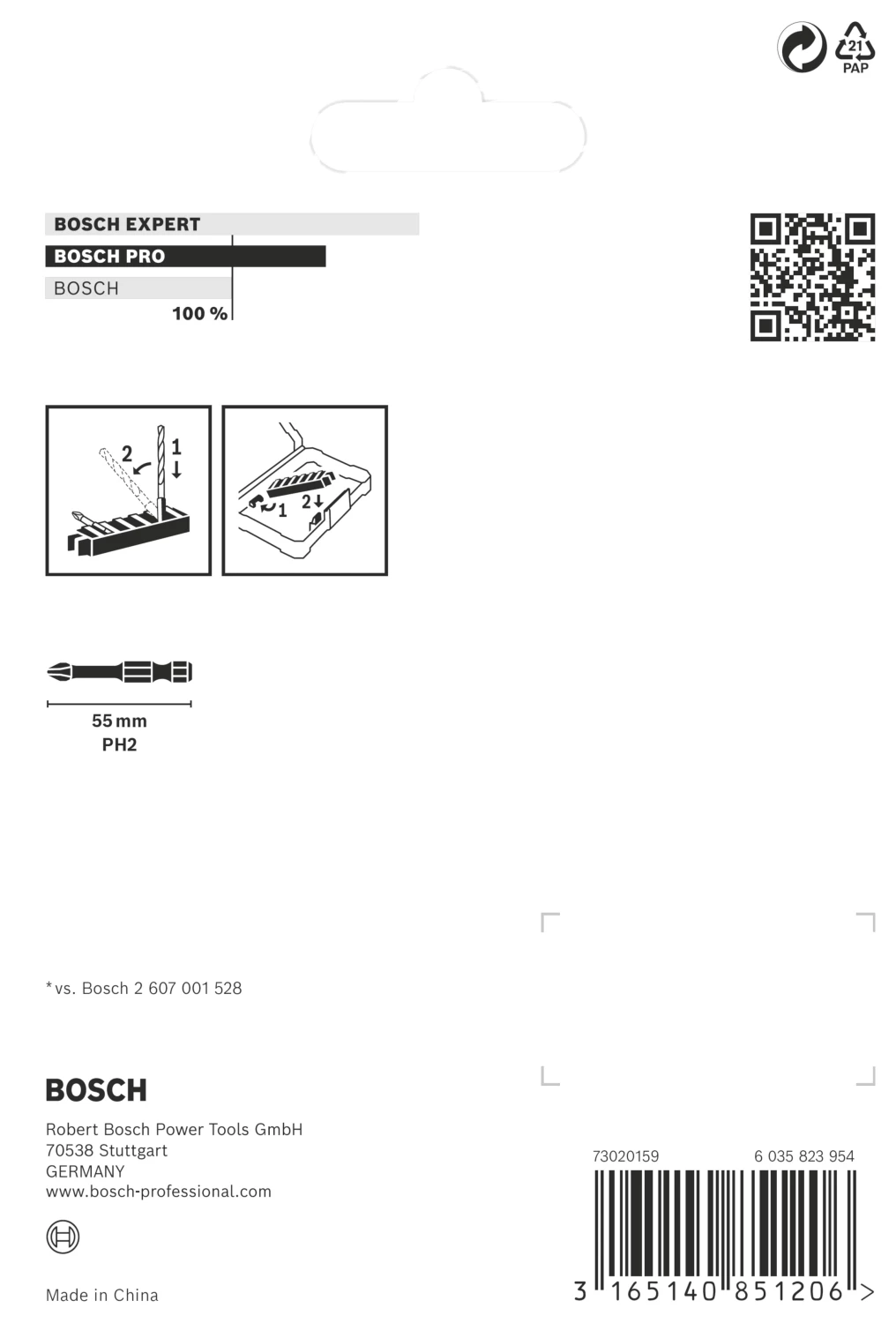 Bosch 2608522330 Impact control bits - PH2 x 50mm (8st)-image