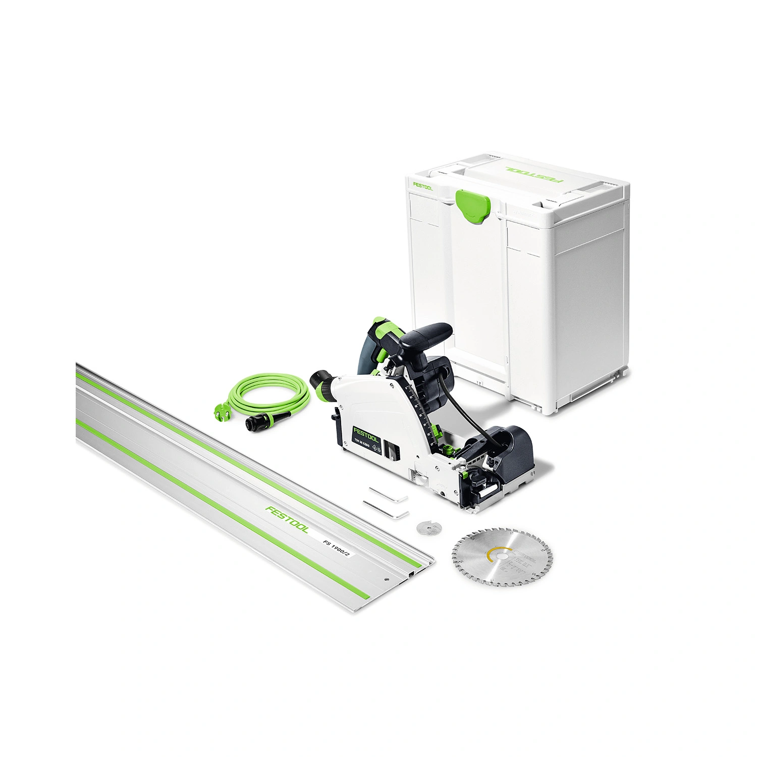 Festool TSV 60 KEBQ-Plus-FS Invalzaag met voorritsfunctie incl. geleiderail en cirkelzaagblad in systainer - 1500W