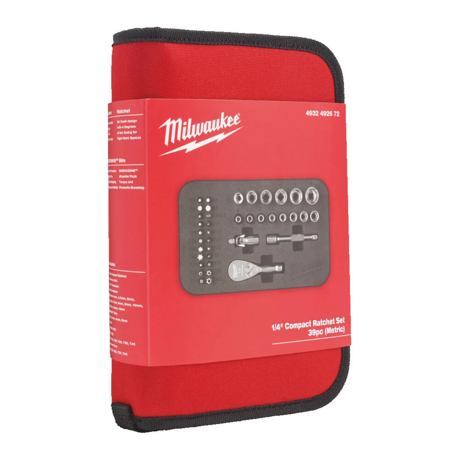 Milwaukee 4932492672 39-delige Ratel- en doppenset in etui - 1/4"-image