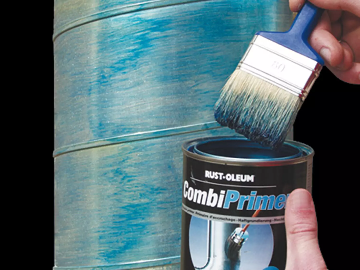 Rust-Oleum Combiprimer Hecht Primer Spuitbus - blauw transparant - 0,4L-image